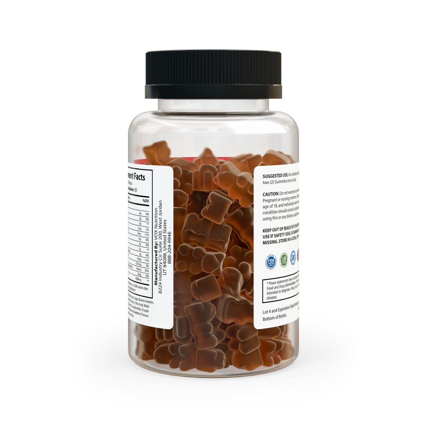 HBS, Collagen Gummies, Orange (60 Gummies)