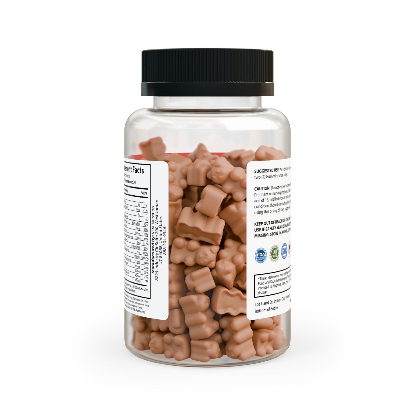 HBS, Hair Vitamin Gummies, Multiple Fruits (60 Gummies)