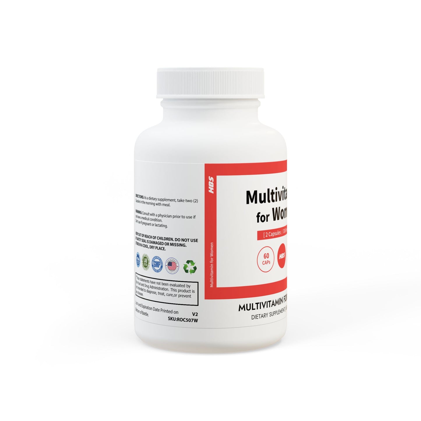 HBS, Multivitamin for Women Supplement (60 Vegetable Capsules)