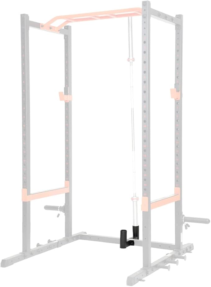 Sunny Health & Fitness Power Cage Squat Rack Upgrade Attachments, Dip Bar, Plate Bar Holder, Belt Squat, J Hook, Lat, Adapter, U Ring, Pull Up Bar, Landmine, Captain's Chair, Tricep Rope For Home Gym