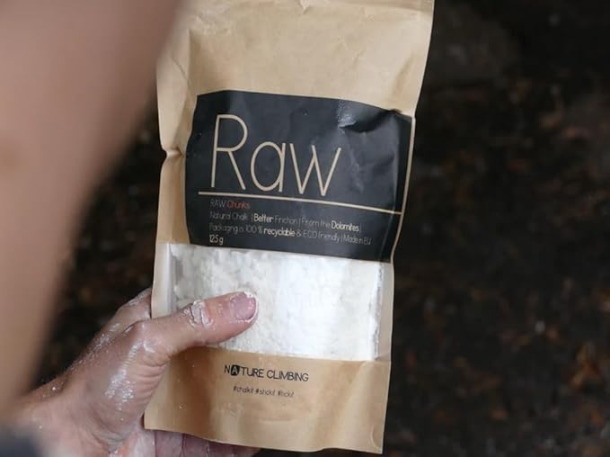 Raw Chalk Bag - Premium Sports Chalk for Rock Climbing, Bouldering, Gym, and Weightlifting - High-Performance Powder for Superior Grip Formula