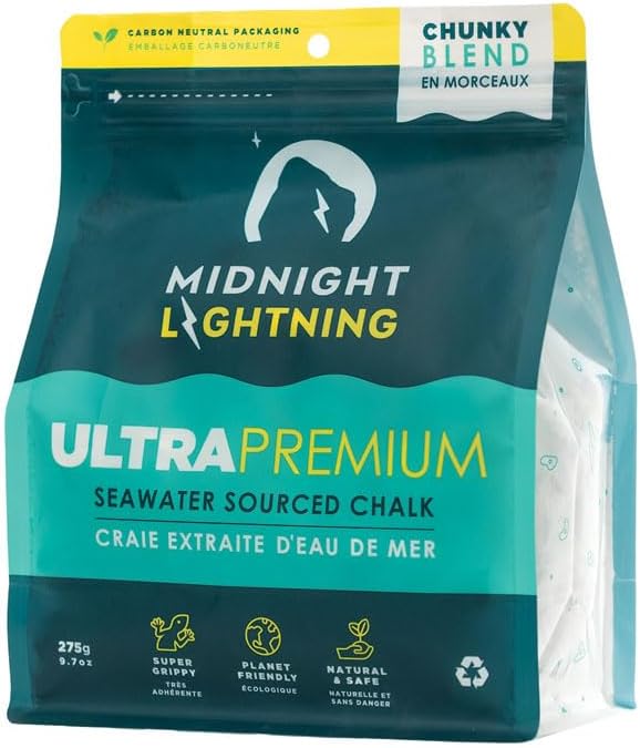 Seawater-Sourced Climbing Chalk - Loose Chalk for Rock Climbing, Bouldering, Weight Lifting, & Gymnastics