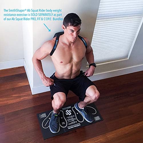 Squat Mat - 30.75" Length - Knee & Leg Muscle Targeting - Folds to 0.90" Thick - Ab Rollouts & Knee Pushups Pad - NBR Black