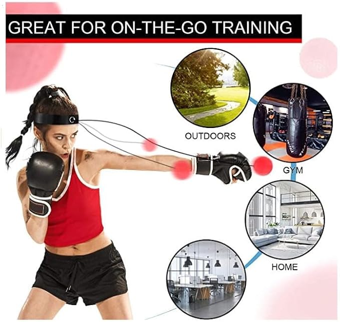 Boxing Equipment,Boxing Reflex Ball Set - Improves Hitting 4Ball)