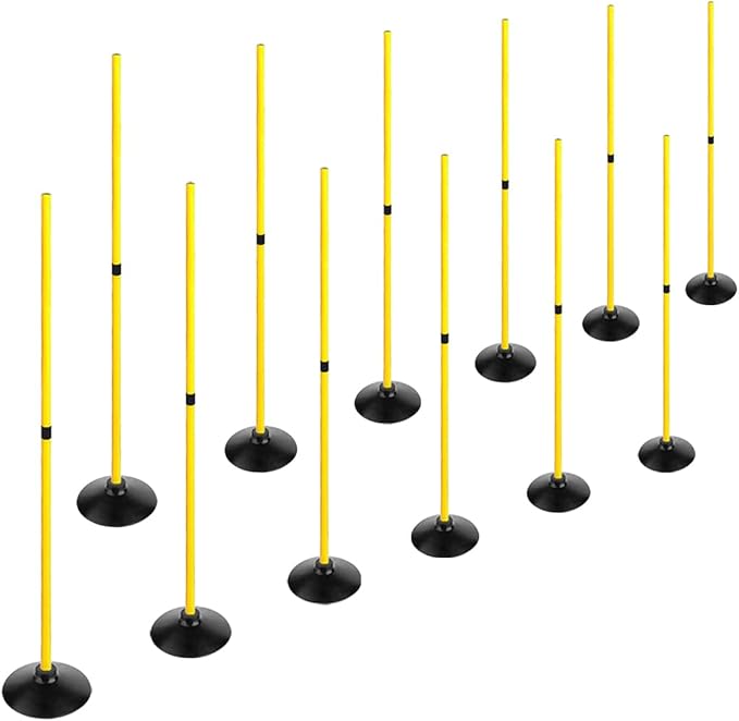 TNZMART 4.9FT Training Agility Poles Detachable Soccer Training