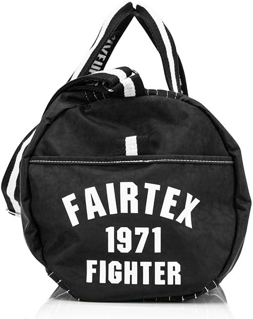 Fairtex BAG9 Retro Style Barrel Bag Thai Boxing Heavy Gym Bag Myay Thai MMA (Black)