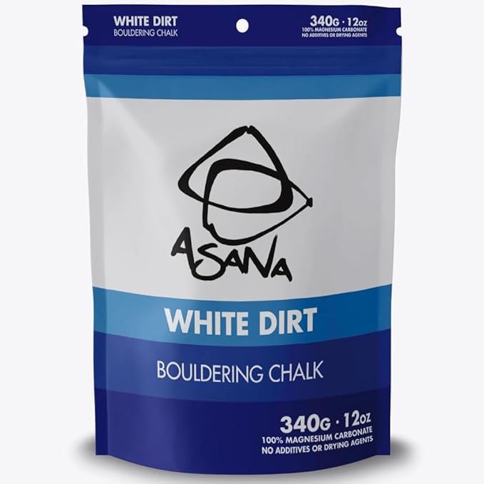 White Dirt Climbing Chalk (12oz/340g) 100% Pure Magnesium Carbonate for Rock Climbing and Bouldering - Gym Chalk for Gymnastics, Weightlifting, Sports and Other Athletic Activities - Loose and Chunky