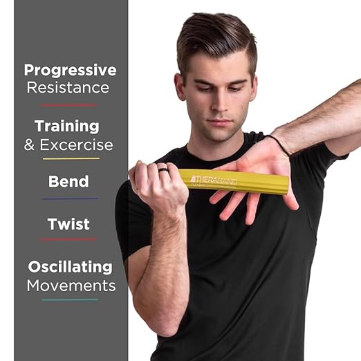 THERABAND FlexBar, Tennis Elbow Therapy Bar, Relieve Tendonitis