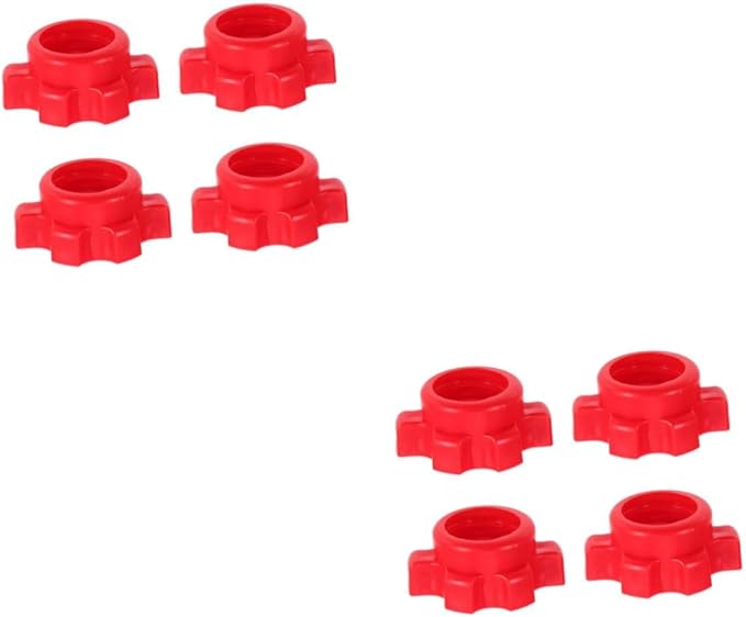 Kisangel 8pcs Dumbbell Screw Nuts Dumbbell Hex Nut Rotate Fastener Clip Spinlock Collars Barbell Nut for Dumbell Gym Machines