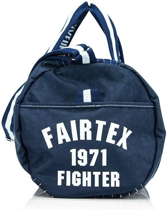 Fairtex BAG9 Retro Style Barrel Bag Thai Boxing Heavy Gym Bag Myay Thai MMA (Navy Blue)