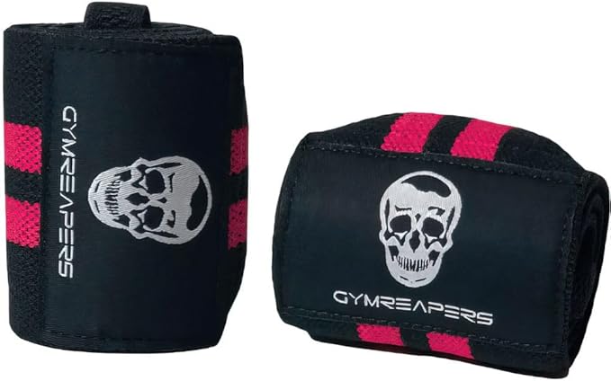 Gymreapers Weightlifting Wrist Wraps (IPF Approved) 18" Professional Quality Wrist Support with Heavy Duty Thumb Loop - Best Wrap for Powerlifting Competition, Strength Training, Bodybuilding