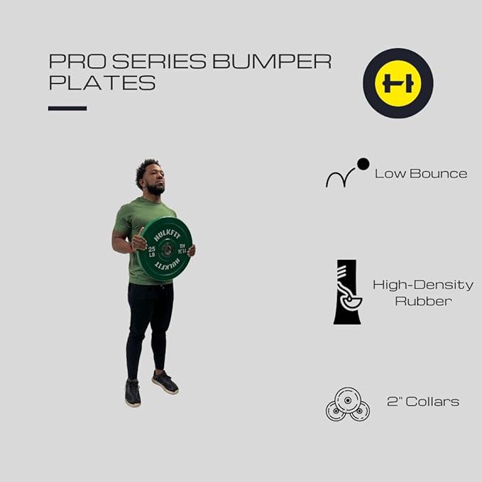 HulkFit 2-inch Pro Series Olympic Style Bumper Weight