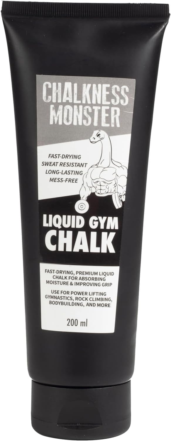 Chalkness Monster Liquid Gym Chalk - Mess-Free - Premium Sweat Resistant Long Lasting Grip - Quick Dry Hand Grip for Gymnastics, Rock Climbing, Power Lifting and More