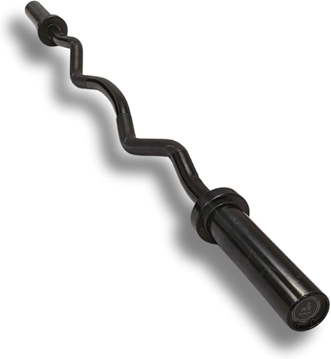 HulkFit 48 Inch EZ Curl Bar Barbell 2 Inch
