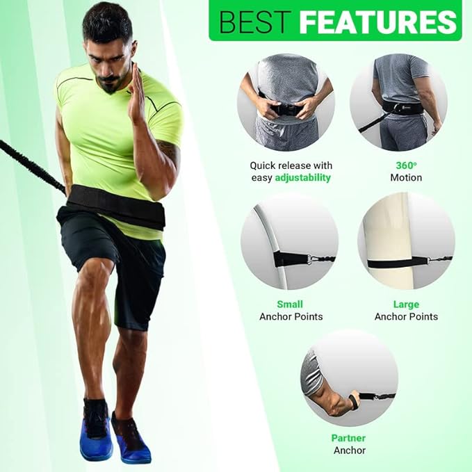 INTENT SPORTS 360° Dynamic Speed Resistance and Assistance 8 Ft. 80 Lb