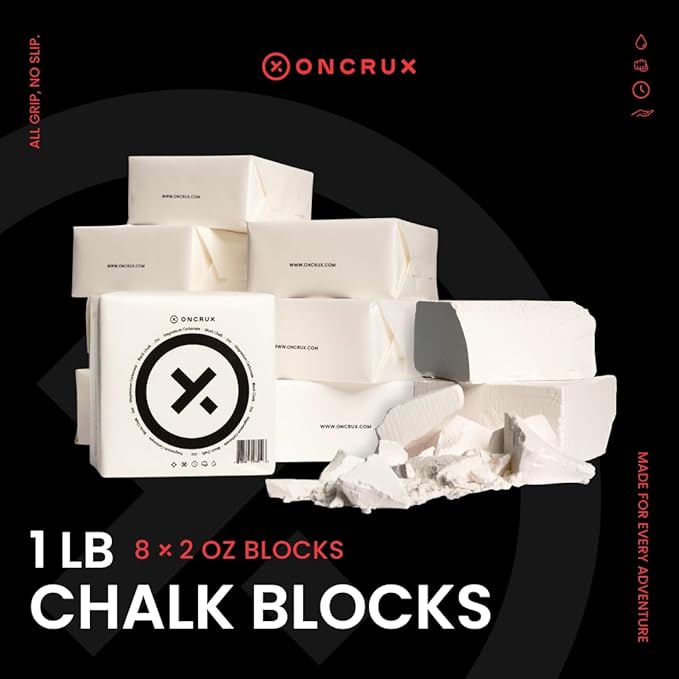Gym Chalk Blocks - Weight Lifting Chalk Block - Workout Chalk for Weightlifting - Hand Chalk for Gymnastics Rock Climbing Chalk 8x2oz Blocks|1LB