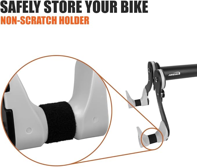Ibera Wall Mount Hanger, Indoor Bicycle Hook Holder Storage Rack for Home or Garage