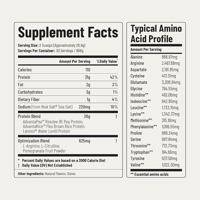 Snap Supplements 100% Plant Based Protein Powder Stick Packs with Nitric Oxide Booster (10 Pack, Vanilla)