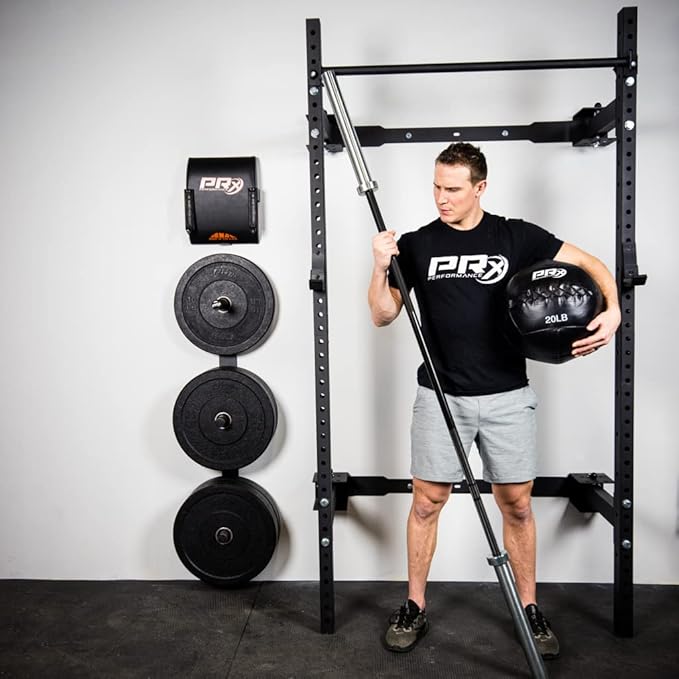 PRx Performance Wall Mounted Ab Mat Holder - Abdominal Exercise Mat Storage, Space Saving, Ideal Home Gym Rack, Commercial Gyms & Ab Workout Support, Gym Wall Storage Solution, Black Powder Coated