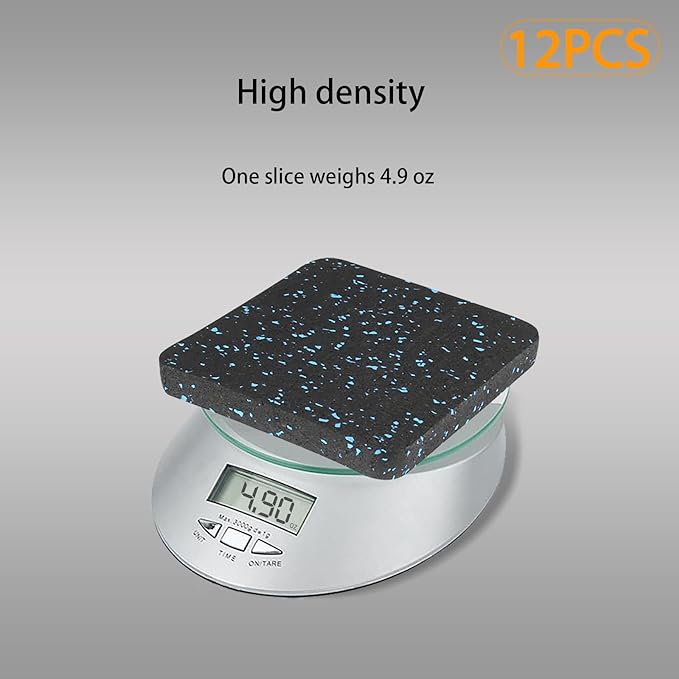 Protect Your Floors with High-Density Rubber Treadmill Mat 12, 3.94" 3.94" x 3.94" x 0.5" Exercise