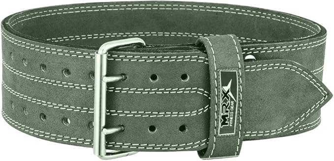 MRX Powerlifting Leather Belt 4" Wide 10mm Thickness 2 Prong