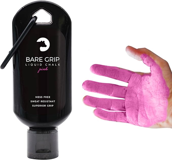 Pink Liquid Chalk for Weightlifting, Gymnastics, Rockclimbing, All Activities, Sweat Resistant for Superior Grip