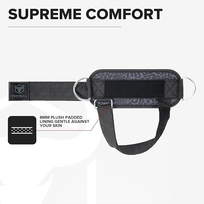 Iron Bull Strength Women's Kickback Ankle Strap for Cable Machines & Resistance Bands: Gym & Home Workout Cuff Attachment for Leg Extensions, Kickbacks, Hip Abductors - Booty Exercises