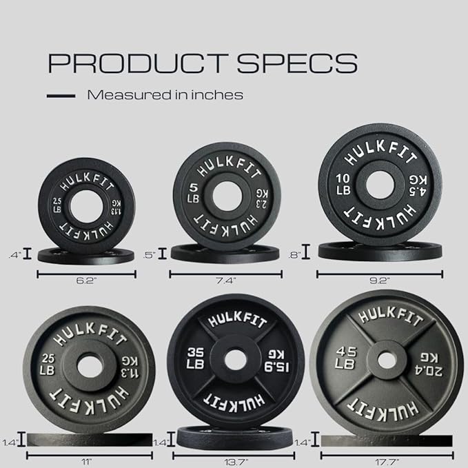 HulkFit 2-inch Olympic Steel Weight Plate with Anti-Rust