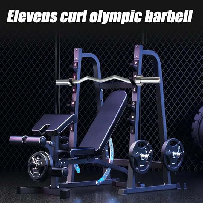 Elevens Olympic Barbell Training Curl Weight Bar 300LBS/330LBS/700LBS /1000LBS/1500LBS Capacity,Chrome