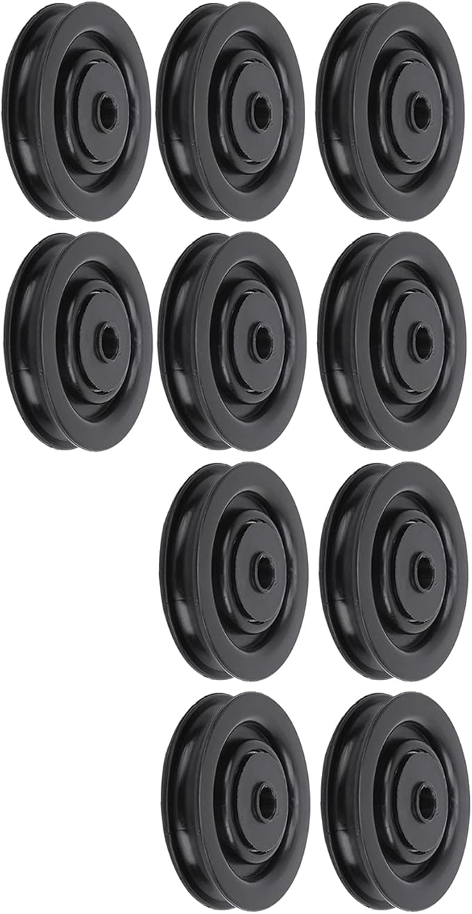 Keenso 10 Pcs 75mm/90mm Universal Nylon Bearing Pulley Wheel Fitness Hoisting Equipment for Cable Machine Gym Equipment