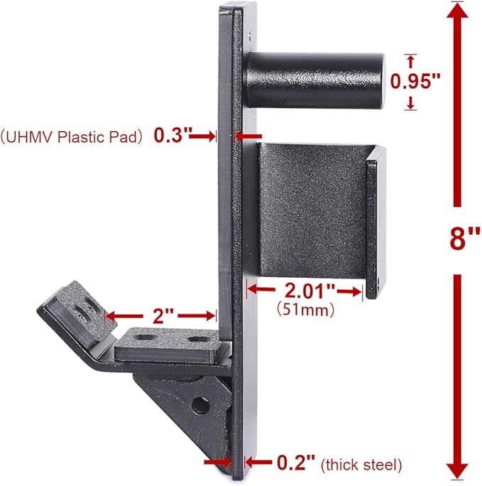SYL Fitness J-Hooks for Squat/Power Rack - Available 2"x2" and 3"x3", Heavy
