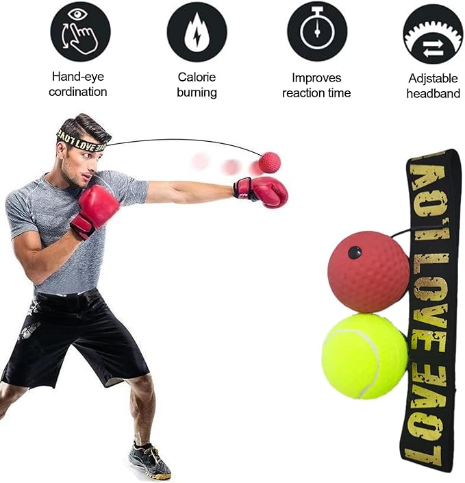 Boxing Reflex Ball with Headband Set