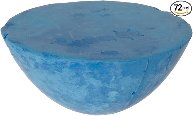 Dixon Industrial Carpenter Chalk, 2.5" Molded Hemispherical Cake, Blue, 72-Pack (77705)