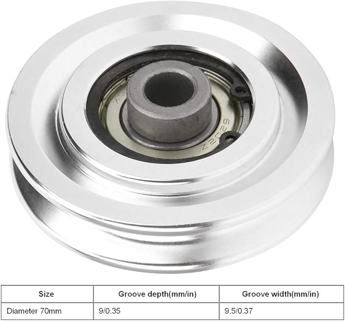 Alomejor Fitness Pulley 70 80mm Universal Bearing Pulley