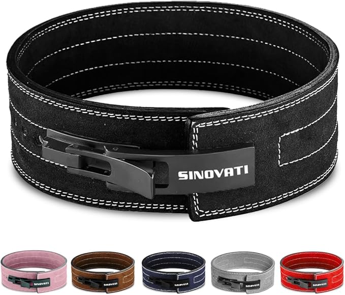 Weight-lifting belt for men with lever buckle 8.5cm / 10cm Height