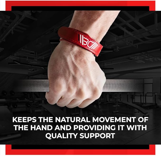 WARM BODY COLD MIND Leather Wrist Wraps for Weightlifting, Powerlifting, Gym – Wrist Support for Men & Women – Heavy Duty Wrist Straps for Strength Training
