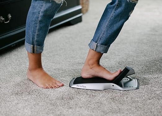 Dorsiflex. Deep calf, foot, and arch stretcher and foot rocker and slant board device for plantar fasciitis, Achilles tendinitis, calf stretching, ankle mobility, toe mobility and heel pain relief.