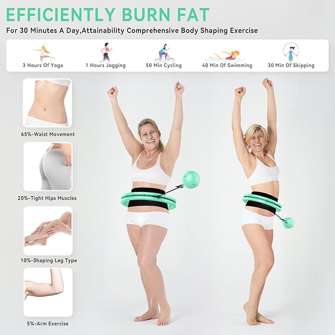 Weighted Hula Hoop for Adults Weight Loss