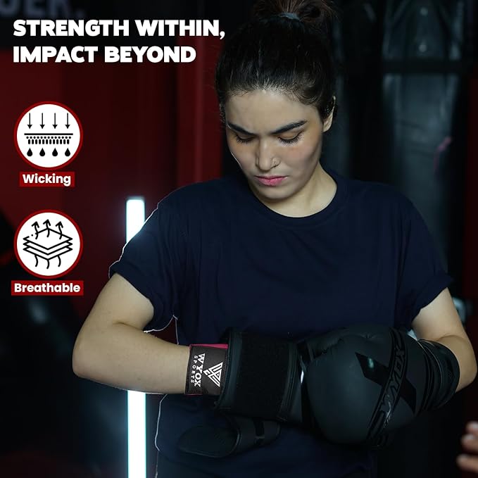 WYOX Gel Boxing Hand Wraps Inner Gloves for Men & Women, 80cm Quick Wrist Straps, Padded Knuckle Protection for Muay Thai Kickboxing, Hand Wraps for Boxing & Martial Arts