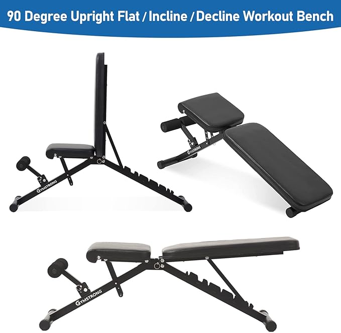 Weight Bench for Home Gym Exercise Workout Equipment 90 Degree