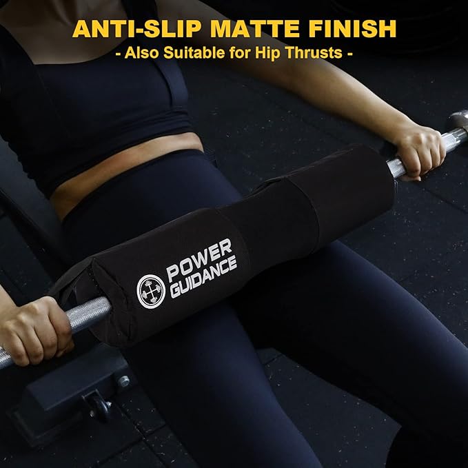 POWER GUIDANCE Barbell Squat Pad - Neck & Shoulder Protective Pad Anti-Skid Points for Squats, Lunges, Hip Thrusts, Weightlifting - Fit Standard and Olympic Bars