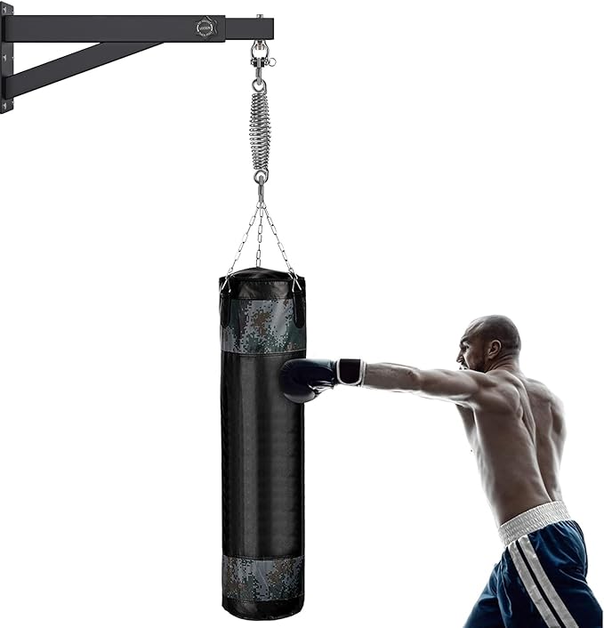 BeneLabel Wall Mount Heavy Bag Hanger, Heavy Duty Punching Bag Stand, Boxing Bag Bracket for Home Gym Indoor Outdoor, 800 LB Capacity