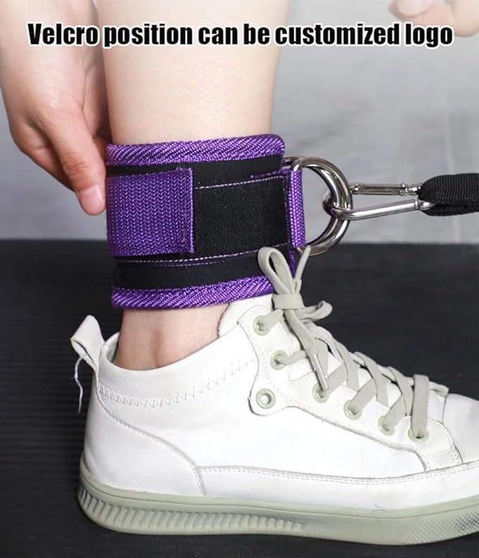 Ankle Straps Ankle Resistance Bands Wrist Cuffs Padded Straps Adjustable Fitness Glute Kickback D-Ring for Cable Machine Gym Foot Leg Training Brace Support 1 Pair