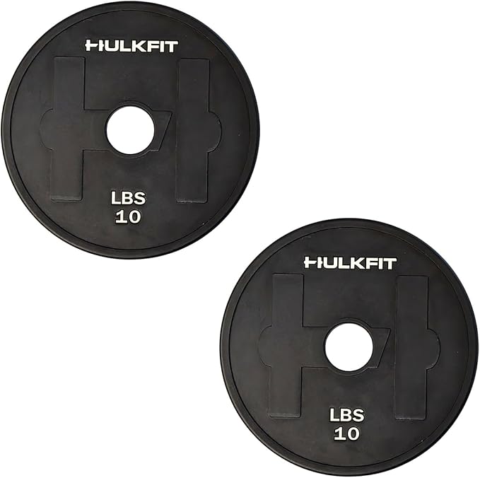 HulkFit 2-inch Rubber Coated Steel Weight Plates Set