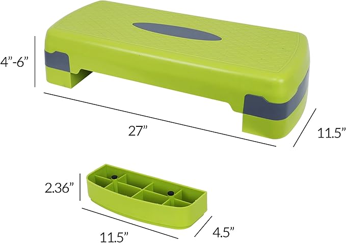 Signature Fitness Adjustable Workout Aerobic Stepper Step Platform Trainer 27-Inch, Multiple