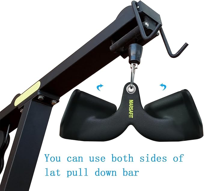 Home Gym Fitness Rowing T-bar V-bar Pulley Cable Machine Attachments, Bicep Curl Tricep Lat pulldown Bar Back Strength Training Handle Grips Lat Pull Down Bar Press Down Exercises