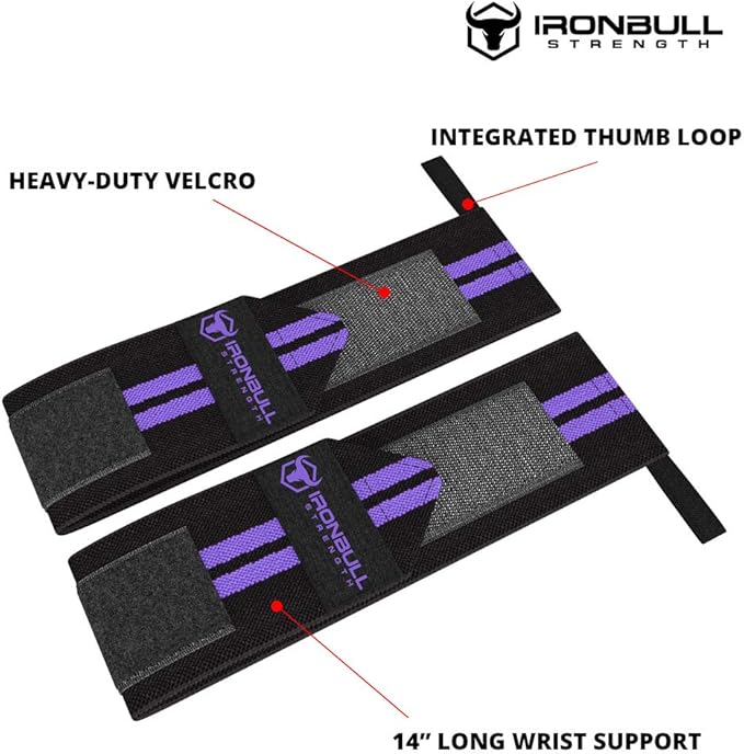 Women Wrist Wraps with Thumb Loops - 12" Professional Grade - Wrist Support Brace and Compression for Cross Training, Weight Lifting, Powerlifting, Strength Training