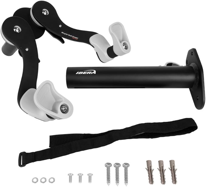 Ibera Wall Mount Hanger, Indoor Bicycle Hook Holder Storage Rack for Home or Garage