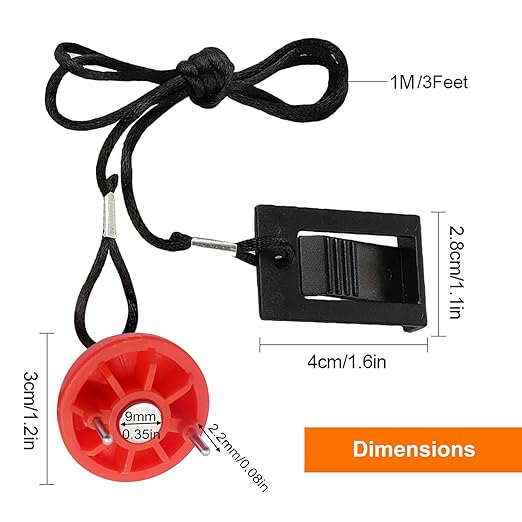 Treadmill Magnet Safety Key for Most of Proform, Image, Weslo, Reebok, Epic, Golds Gym, Freemotion, and Healthrider Treadmills