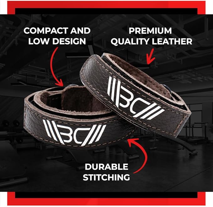 WARM BODY COLD MIND Leather Wrist Wraps for Weightlifting, Powerlifting, Gym – Wrist Support for Men & Women – Heavy Duty Wrist Straps for Strength Training